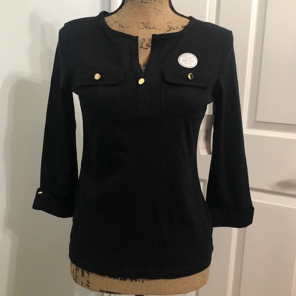 Charter Club long folded sleeves shirt